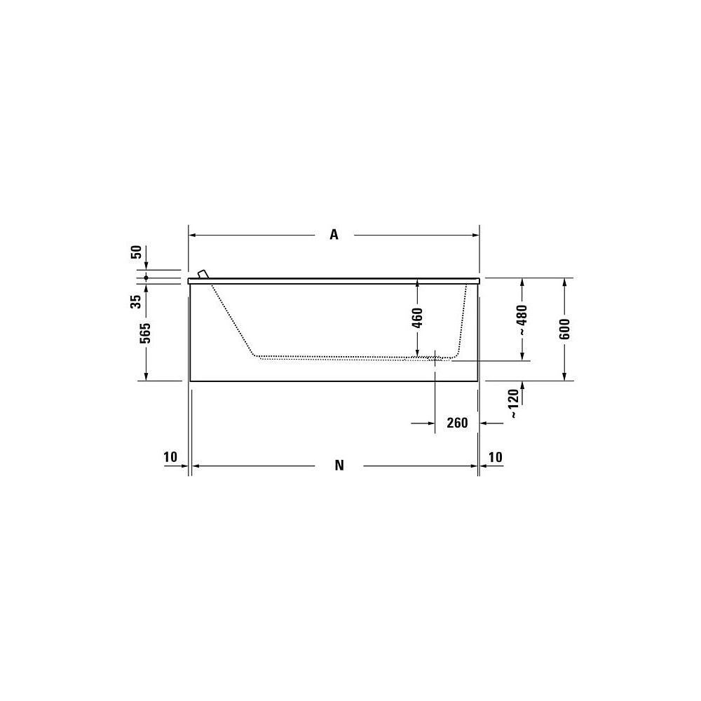 Duravit Starck Wannen Whirlwanne Rechteckig, Einbau, 750x1700x480mm Air-Syste... DURAVIT-760335000AS0000 4053424453521 (Abb. 12)