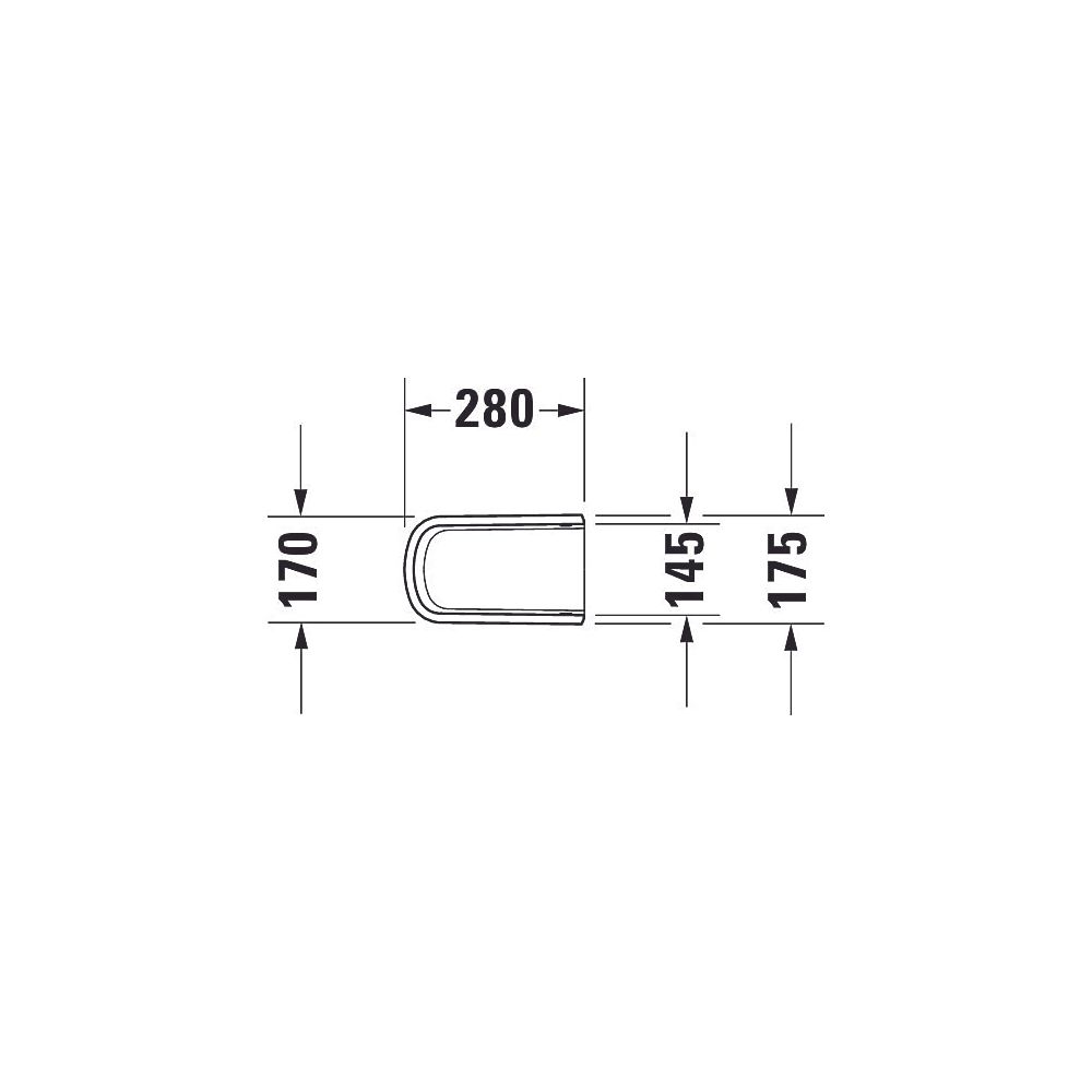 Duravit D-Neo Halbsäule aus Keramik 280x175x290mm, Weiß Hochglanz, wandhängend... DURAVIT-0858430000 4063382174239 (Abb. 2)