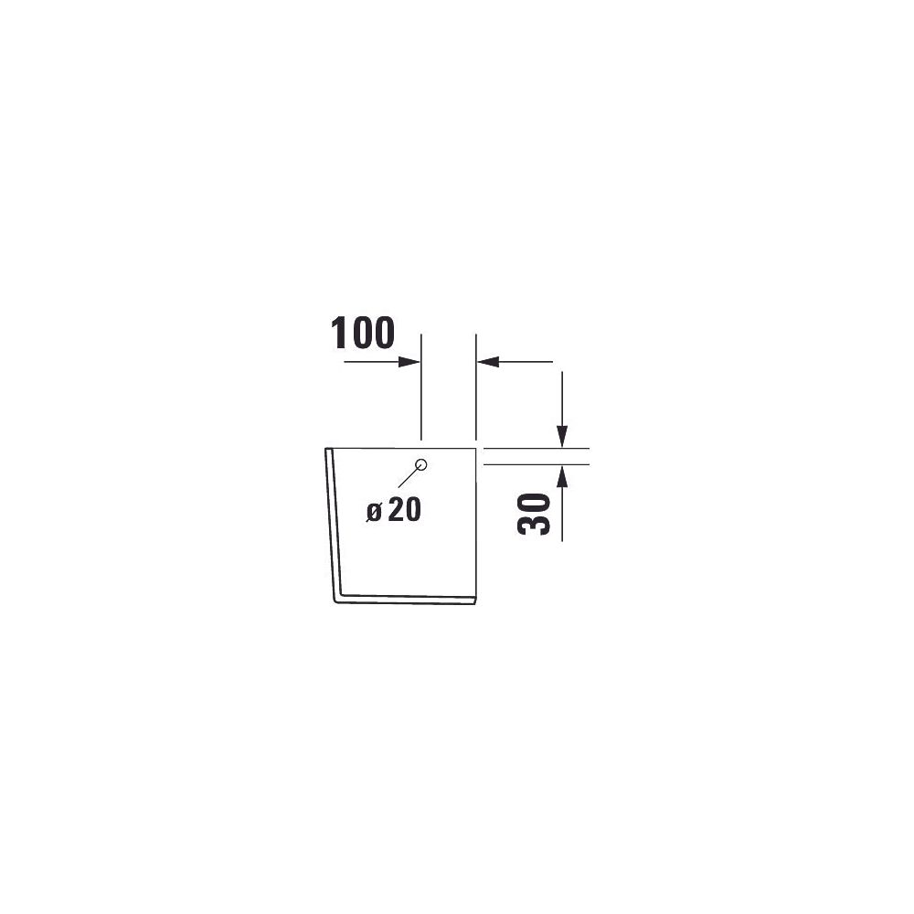Duravit D-Neo Halbsäule aus Keramik 280x175x290mm, Weiß Hochglanz, wandhängend... DURAVIT-0858430000 4063382174239 (Abb. 3)