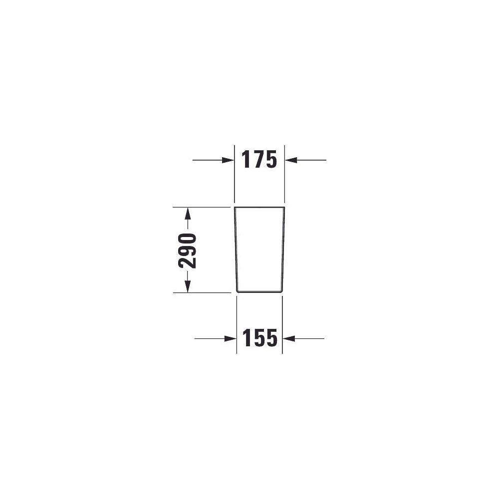 Duravit D-Neo Halbsäule aus Keramik 280x175x290mm, Weiß Hochglanz, wandhängend... DURAVIT-0858430000 4063382174239 (Abb. 5)