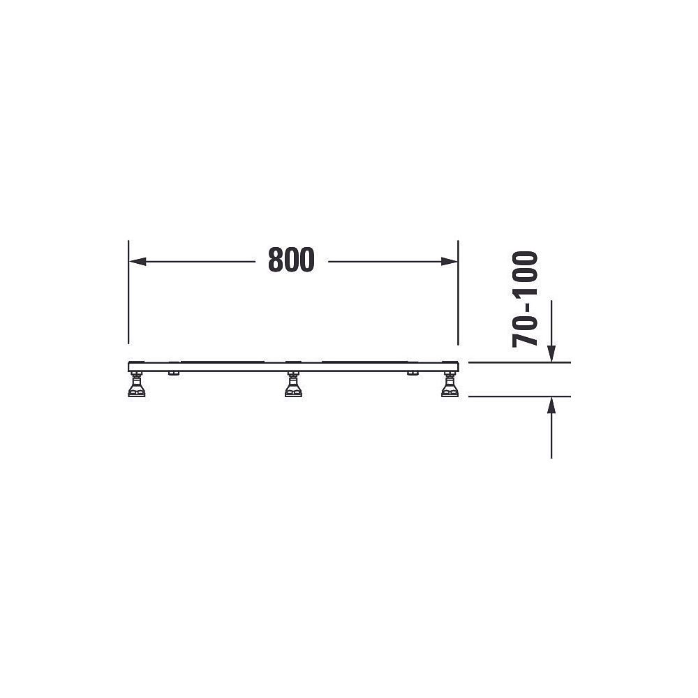 Duravit Fußgestell 800x800x85-100mm für Tempano Duschwannen... DURAVIT-791373000000000 4053424888217 (Abb. 5)