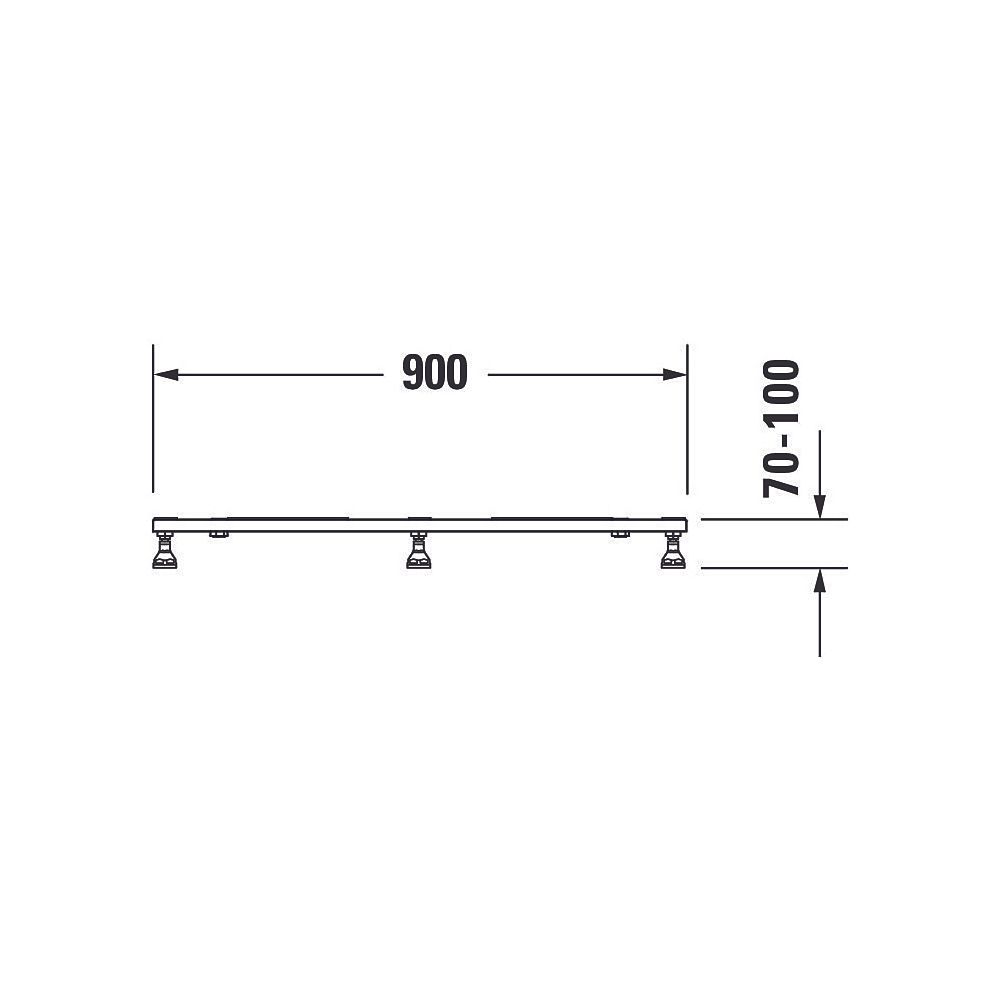 Duravit Fußgestell 800x900x85-100mm für Tempano Duschwannen... DURAVIT-791378000000000 4053424894003 (Abb. 5)