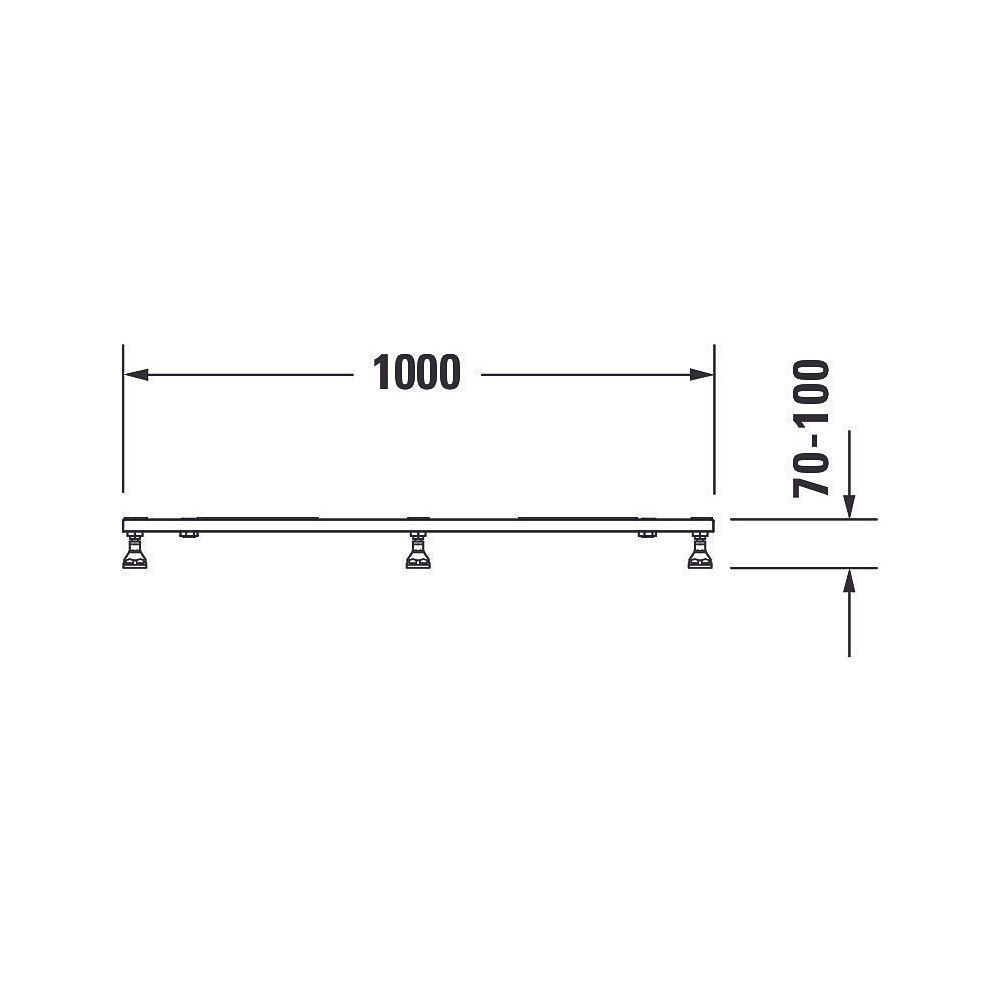 Duravit Fußgestell 900x1000x85-100mm für Tempano Duschwannen... DURAVIT-791381000000000 4053424894034 (Abb. 5)