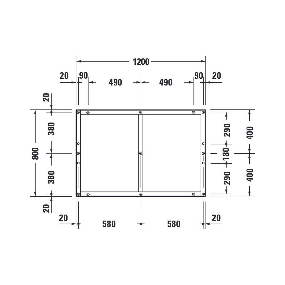 Duravit Fußgestell 800x1200x85-100mm für Tempano Duschwannen... DURAVIT-791383000000000 4053424894058 (Abb. 4)