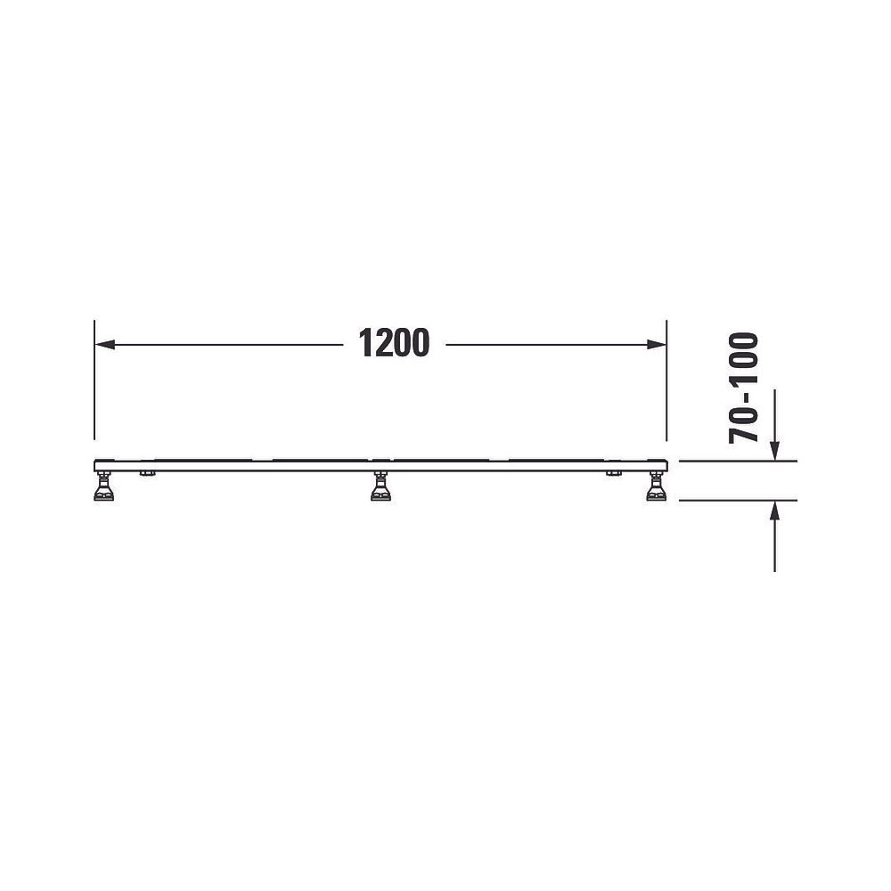 Duravit Fußgestell 800x1200x85-100mm für Tempano Duschwannen... DURAVIT-791383000000000 4053424894058 (Abb. 5)