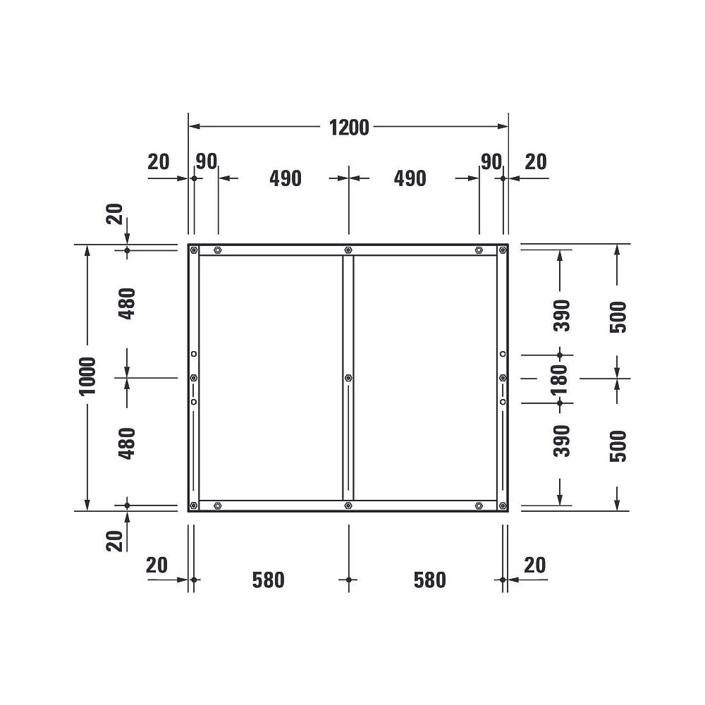 Duravit Fußgestell 1000x1200x85-100mm für Tempano Duschwannen... DURAVIT-791385000000000 4053424894072 (Abb. 4)