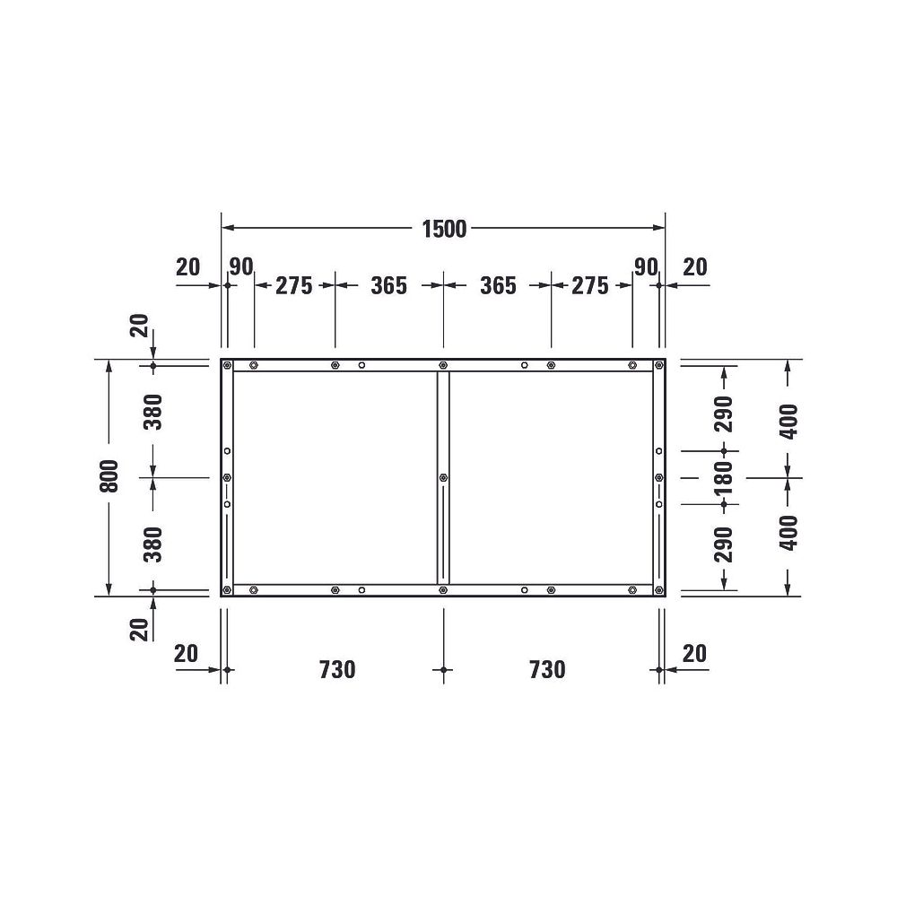 Duravit Fußgestell 800x1500x85-100mm für Tempano Duschwannen... DURAVIT-791391000000000 4053424894133 (Abb. 4)