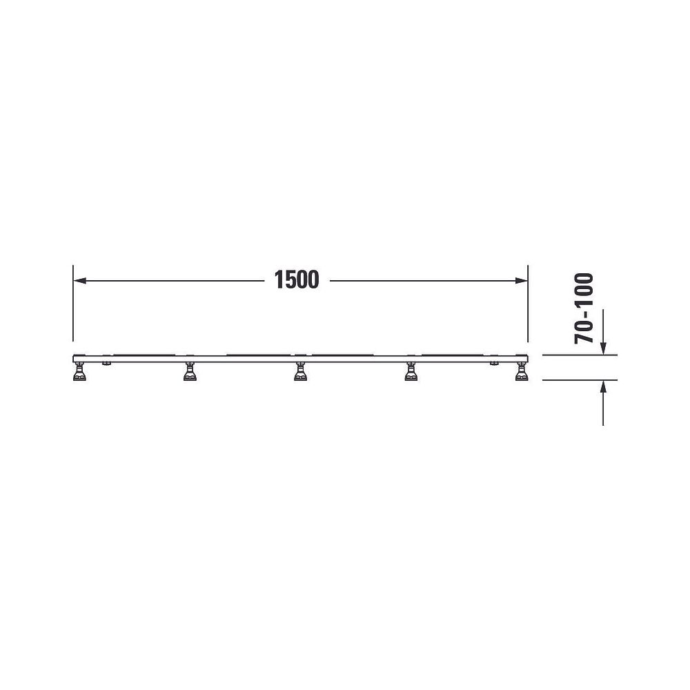 Duravit Fußgestell 800x1500x85-100mm für Tempano Duschwannen... DURAVIT-791391000000000 4053424894133 (Abb. 5)