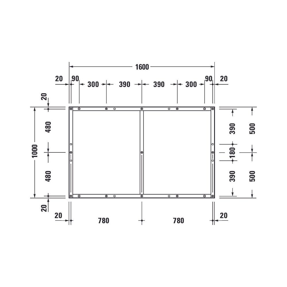 Duravit Fußgestell 1000x1600x85-100mm für Tempano Duschwannen... DURAVIT-791395000000000 4053424894171 (Abb. 4)