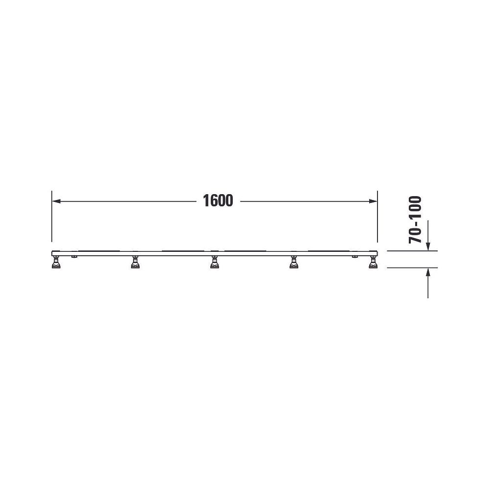 Duravit Fußgestell 1000x1600x85-100mm für Tempano Duschwannen... DURAVIT-791395000000000 4053424894171 (Abb. 5)