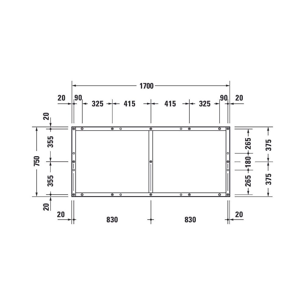 Duravit Fußgestell 750x1700x85-100mm für Tempano Duschwannen... DURAVIT-791397000000000 4053424894195 (Abb. 4)