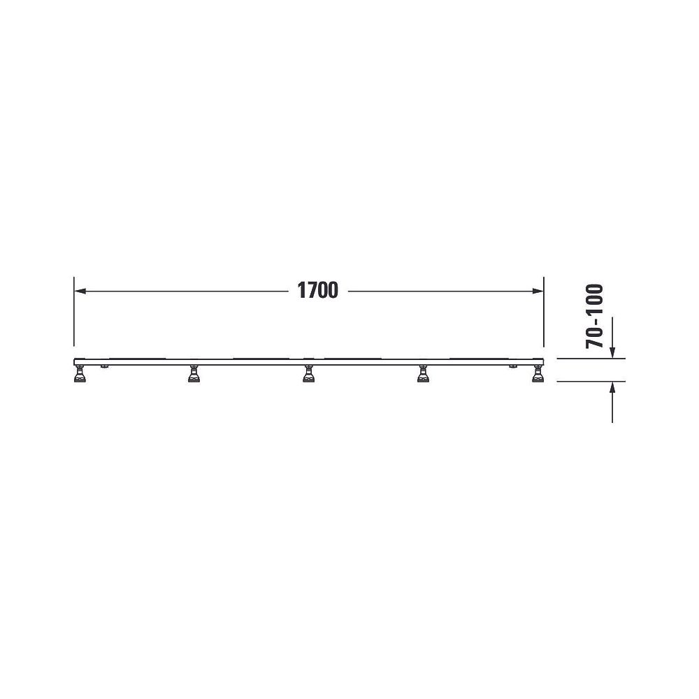 Duravit Fußgestell 900x1700x85-100mm für Tempano Duschwannen... DURAVIT-791398000000000 4053424894201 (Abb. 5)