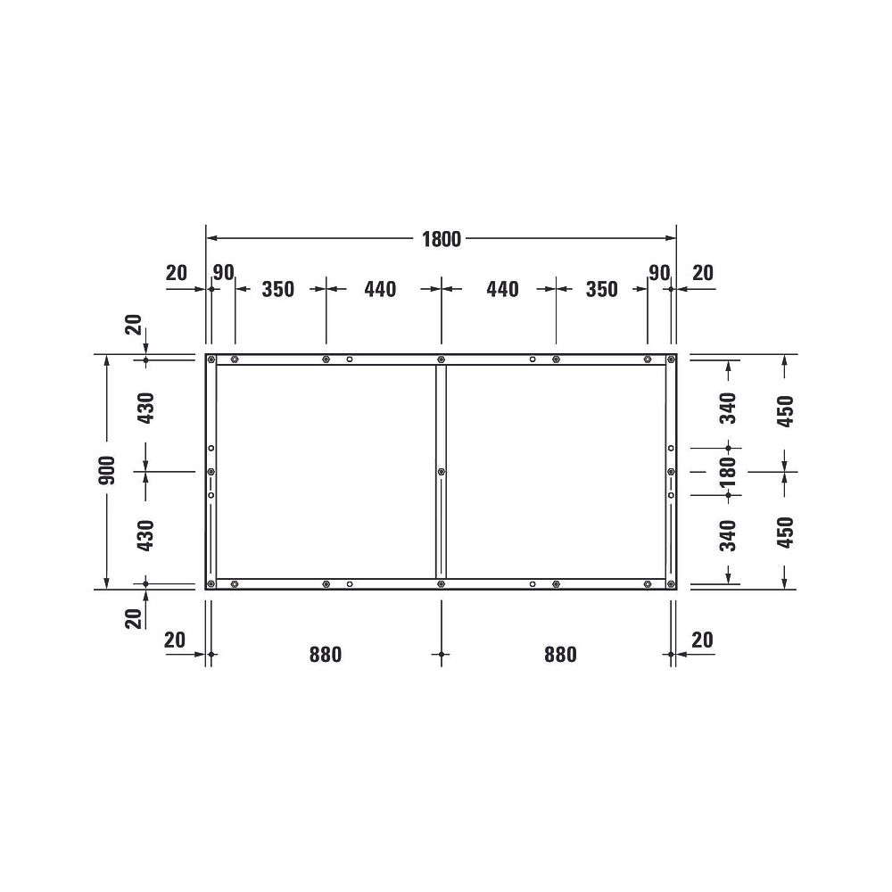 Duravit Fußgestell 900x1800x85-100mm für Tempano Duschwannen... DURAVIT-791399000000000 4053424894218 (Abb. 4)