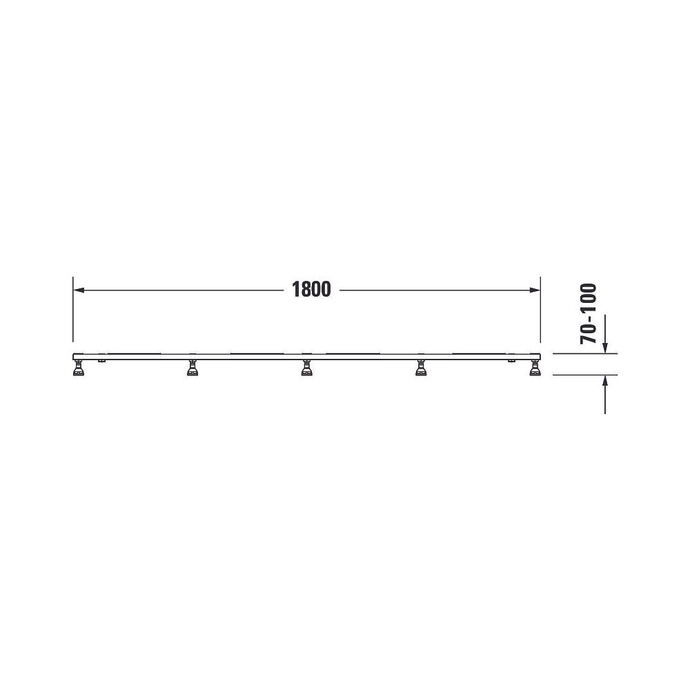 Duravit Fußgestell 900x1800x85-100mm für Tempano Duschwannen... DURAVIT-791399000000000 4053424894218 (Abb. 5)