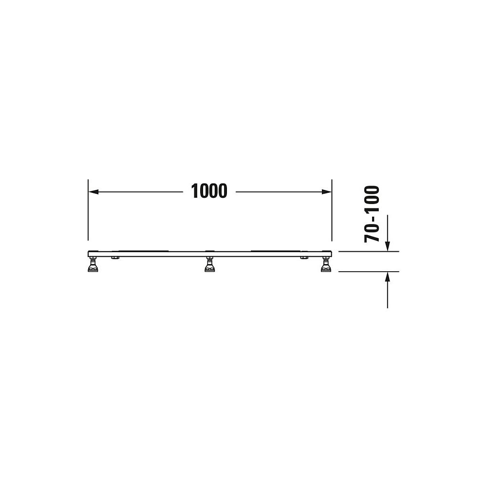 Duravit Fußgestell 800x1000x85-100mm für Tempano Duschwannen... DURAVIT-791380000000000 4053424894027 (Abb. 7)
