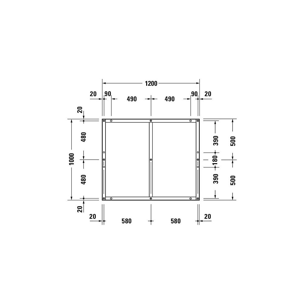 Duravit Fußgestell 1000x1200x85-100mm für Tempano Duschwannen... DURAVIT-791385000000000 4053424894072 (Abb. 6)