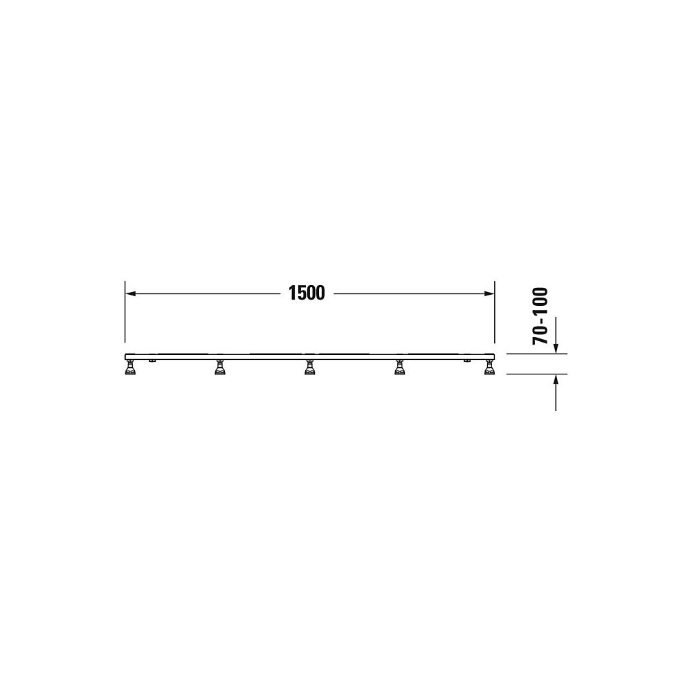 Duravit Fußgestell 800x1500x85-100mm für Tempano Duschwannen... DURAVIT-791391000000000 4053424894133 (Abb. 7)