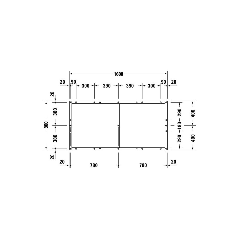 Duravit Fußgestell 750x1600x85-100mm für Tempano Duschwannen... DURAVIT-791393000000000 4053424894157 (Abb. 6)