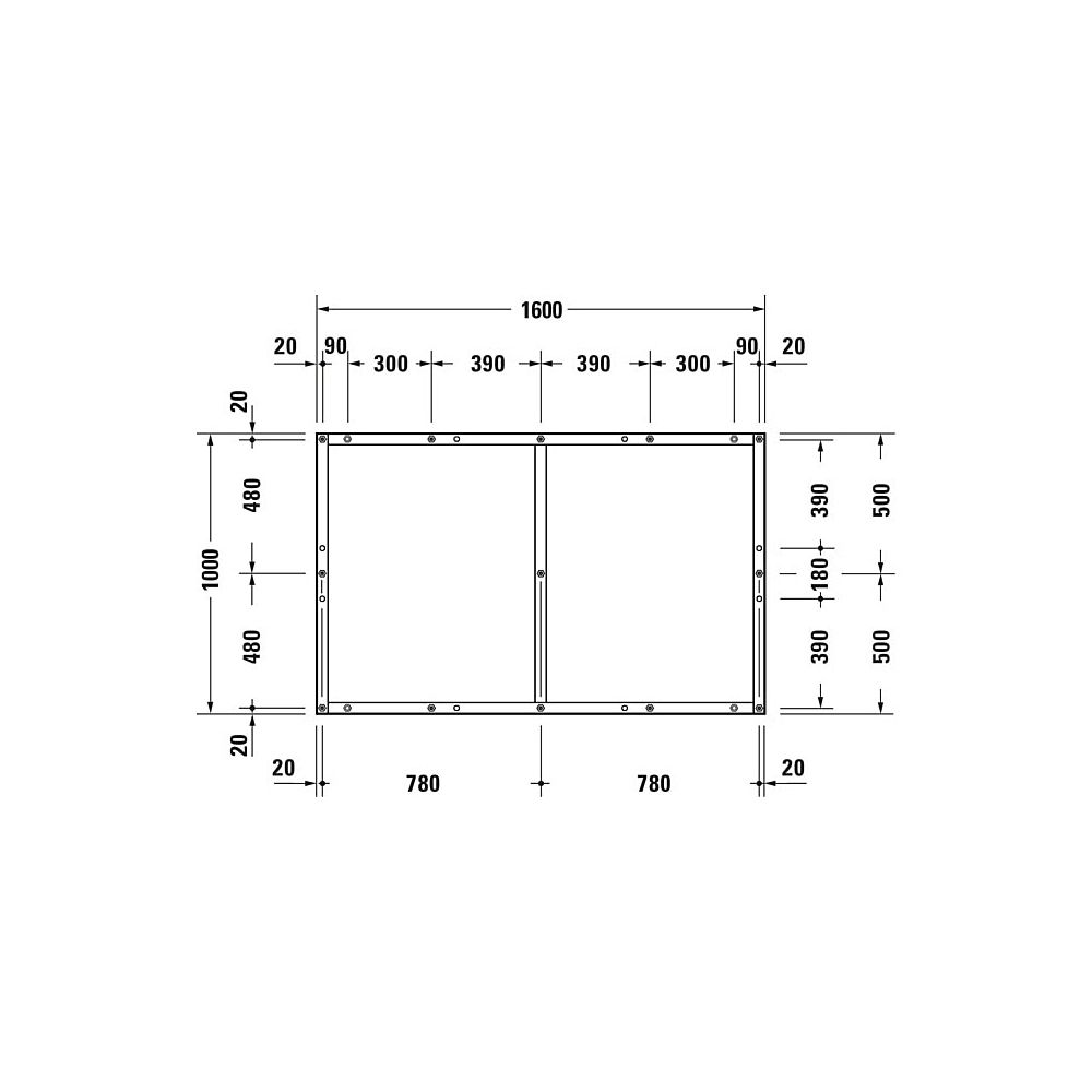 Duravit Fußgestell 1000x1600x85-100mm für Tempano Duschwannen... DURAVIT-791395000000000 4053424894171 (Abb. 6)