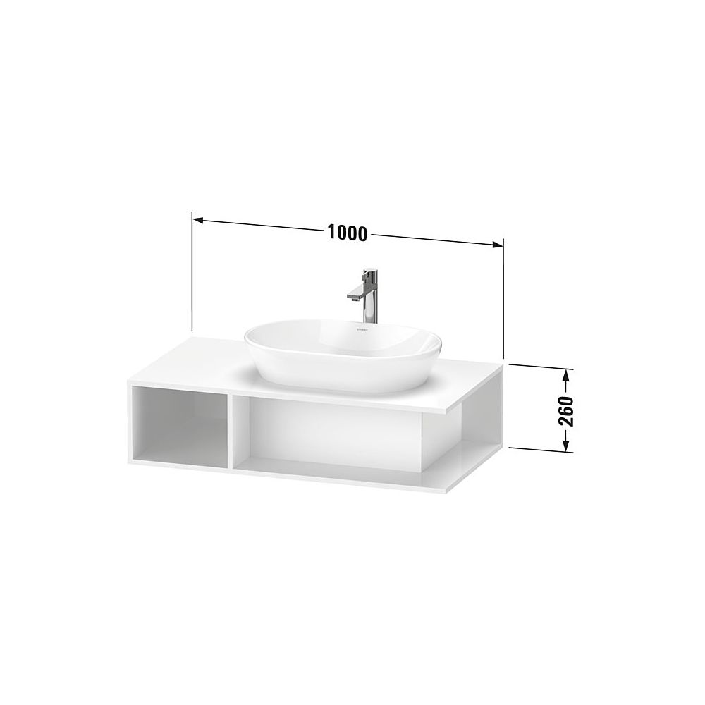 Duravit D-Neo Konsolenwaschtischunterbau wandh. 550x1000x260mm, Eiche Marmoriert M... DURAVIT-DE495905555 4067116349931 (Abb. 2)