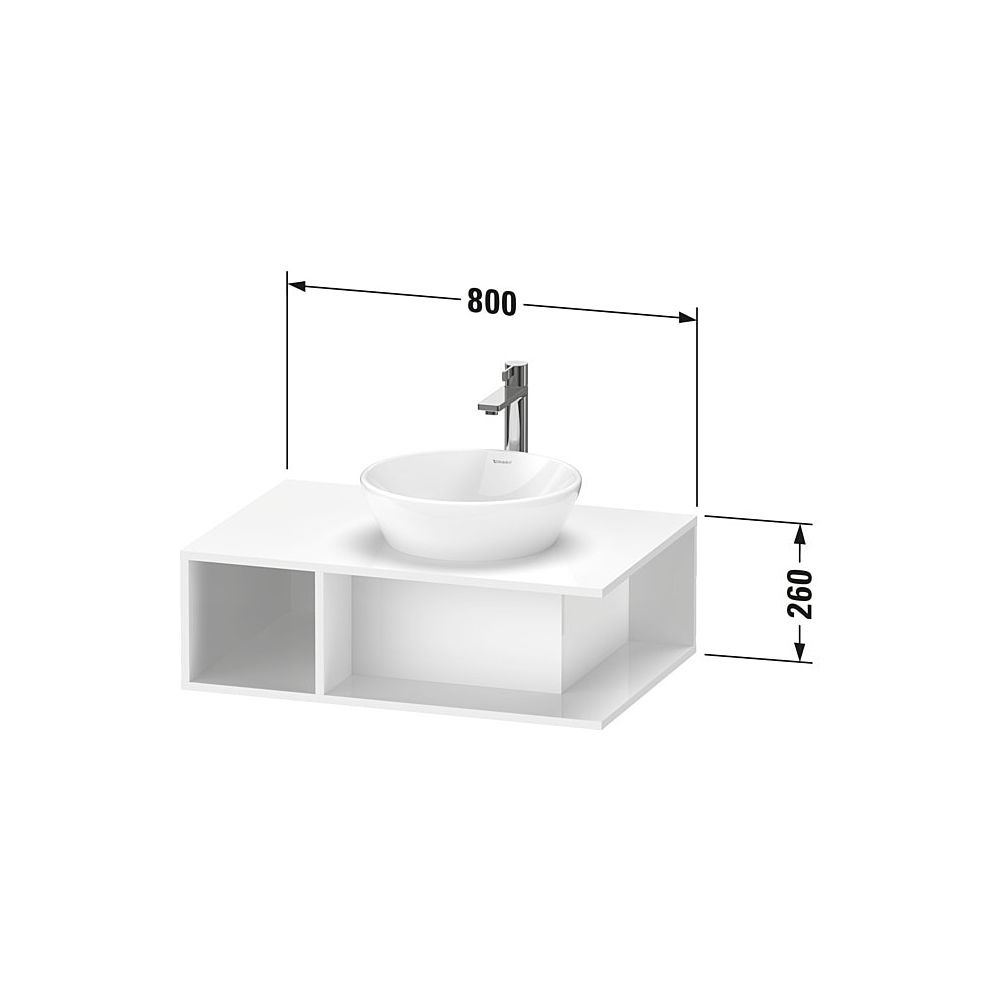 Duravit D-Neo Konsolenwaschtischunterbau wandh. 550x800x260mm, Eiche Marmoriert Ma... DURAVIT-DE495805555 4067116349924 (Abb. 2)