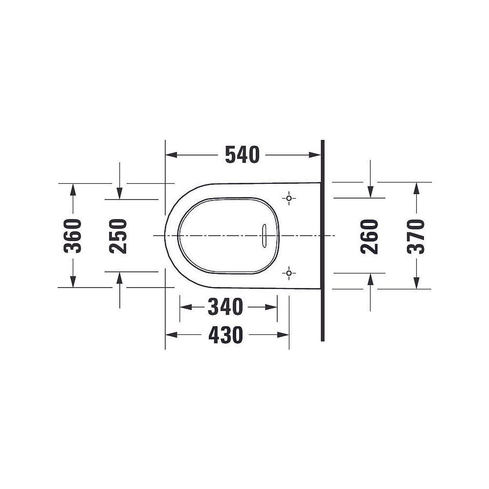Duravit White Tulip Wand-WC 540x370x365mm, Weiß Hochglanz, 4,5l, HygieneGlaze, Tie... DURAVIT-2576092000 4053424913568 (Abb. 18)