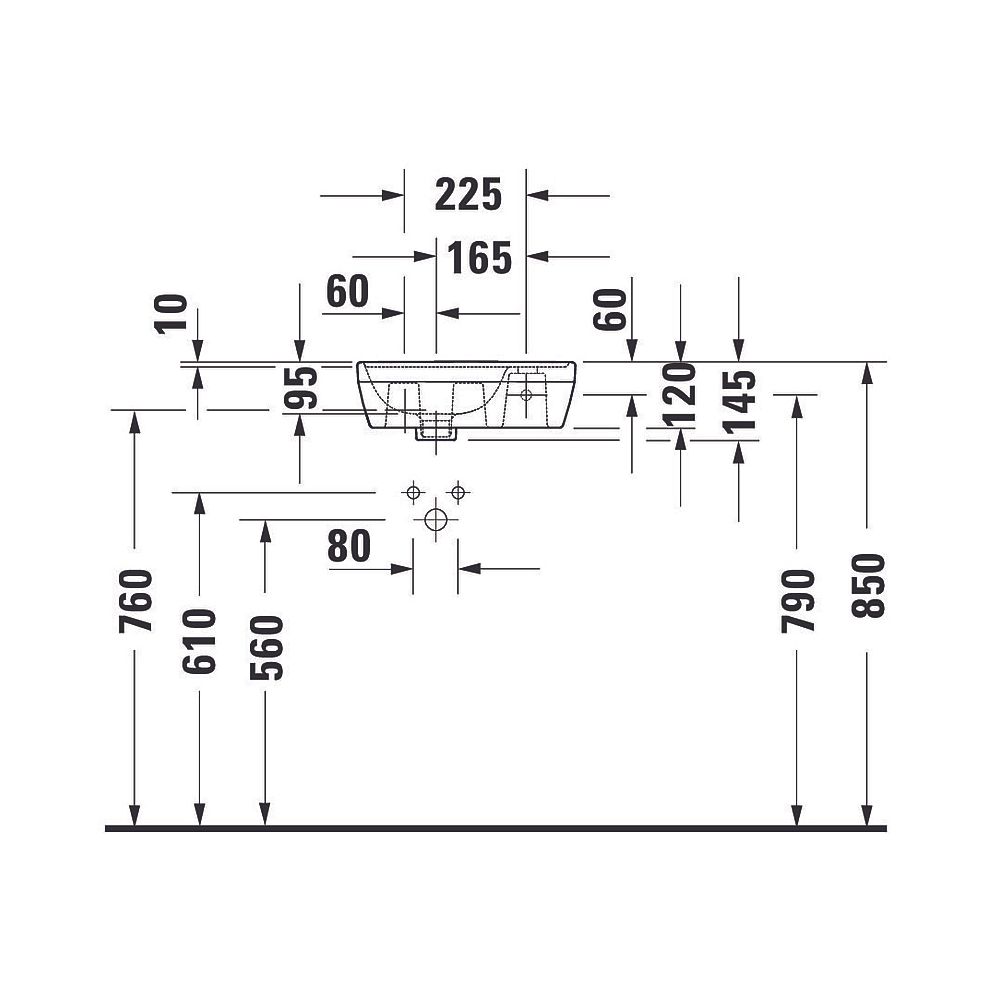 Duravit D-Neo Handwaschbecken 220x400x140mm, Weiß Hochglanz, Rechteckig, 1 Waschpl... DURAVIT-0739400041 4063382135544 (Abb. 11)