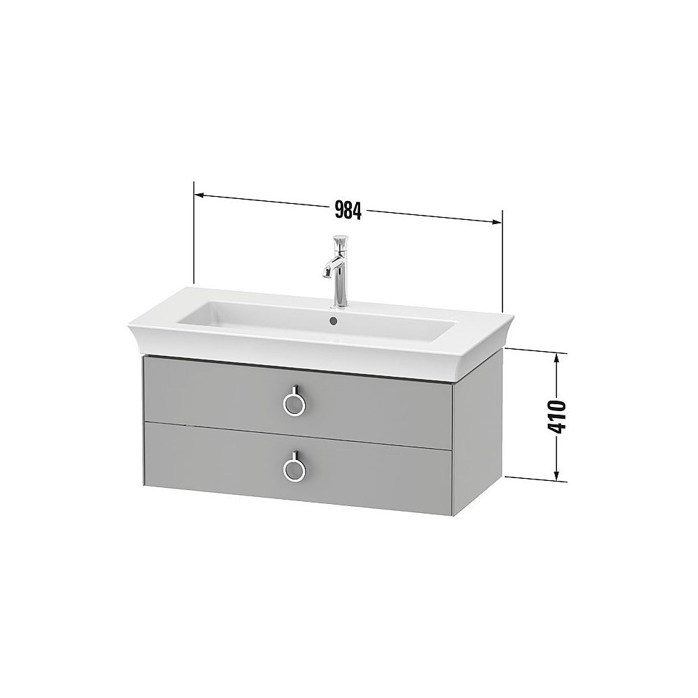 Duravit White Tulip Waschtischunterbau wandhäng. 458x984x410mm AM Nusb.Matt Graphi... DURAVIT-WT435207758 4063382114891 (Abb. 3)