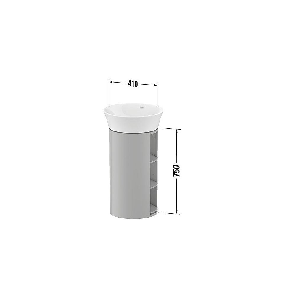 Duravit White Tulip Waschtischunterbau bodenstehend 410x410x750mm, AM Nussb. Matt/... DURAVIT-WT423907736 4063382115478 (Abb. 3)