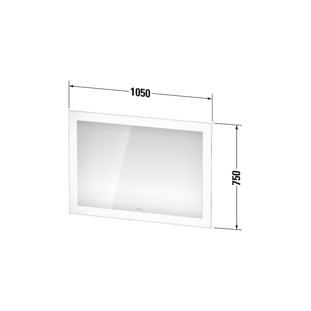 Duravit White Tulip Spiegel Wandmontage 50x1050x750mm, Weiß, LED, 47W, Betätig... DURAVIT-WT7062000000000 4063382551092 (Abb. 2)
