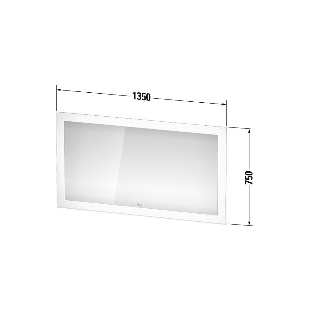 Duravit White Tulip Spiegel Wandmontage 50x1350x750mm, Weiß, LED, 56W, Betätig... DURAVIT-WT7053000000100 4063382551023 (Abb. 2)