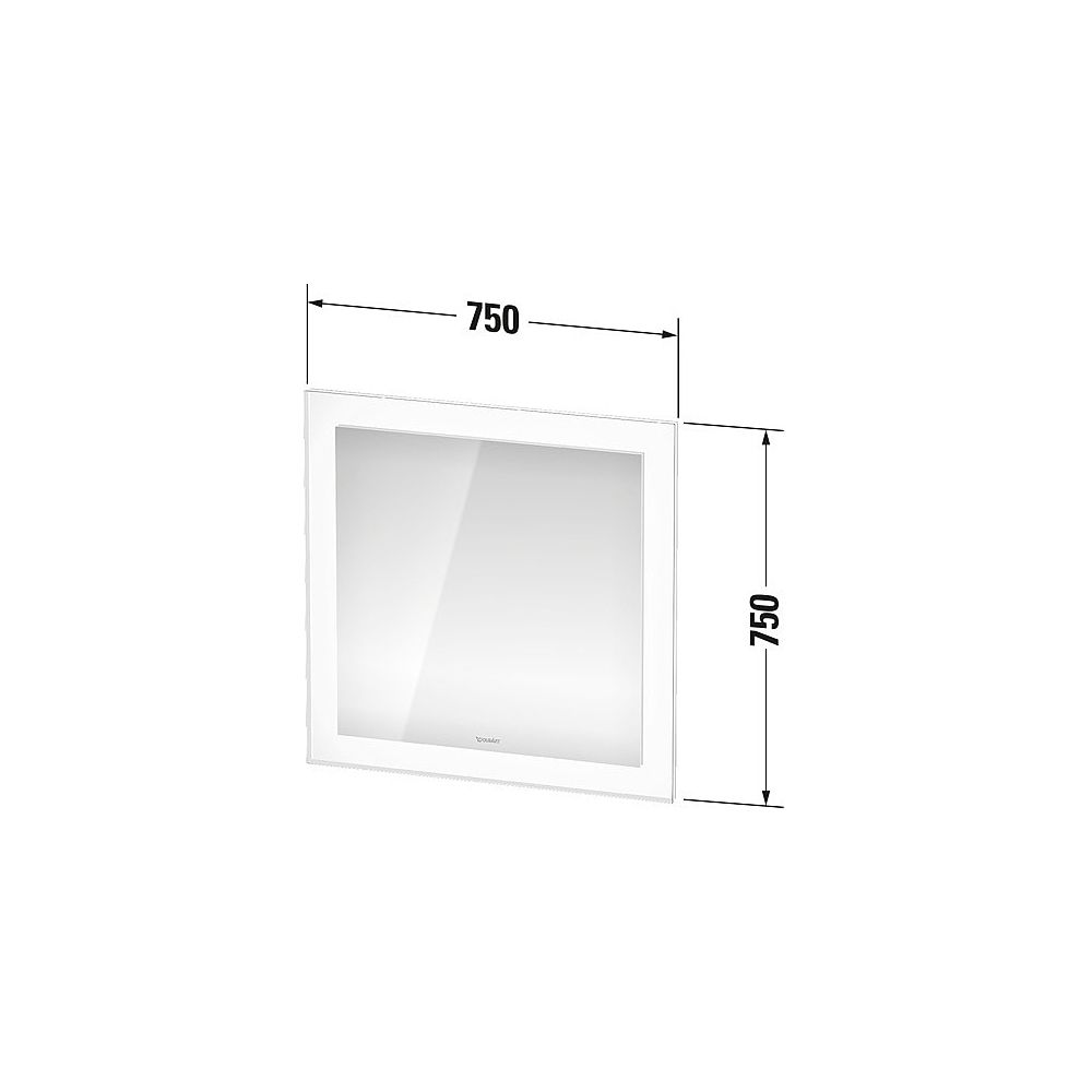 Duravit White Tulip Spiegel Wandmontage 50x750x750mm, Weiß, LED, 38W, Betätigu... DURAVIT-WT7051000000100 4063382550941 (Abb. 2)