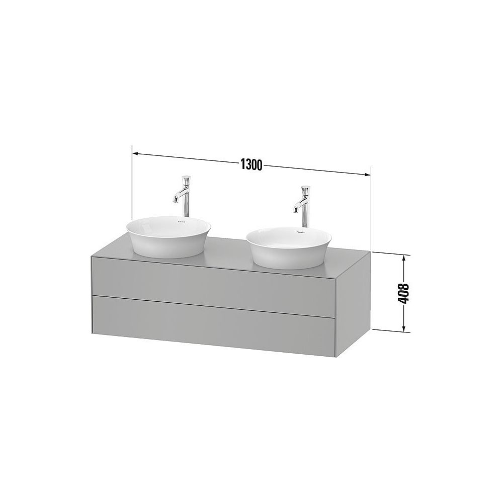 Duravit White Tulip Konsolen-WTU wandh. 550x1300x408mm B/M mit KSP Eiche Natur mas... DURAVIT-WT4988BH539 4063382118387 (Abb. 6)