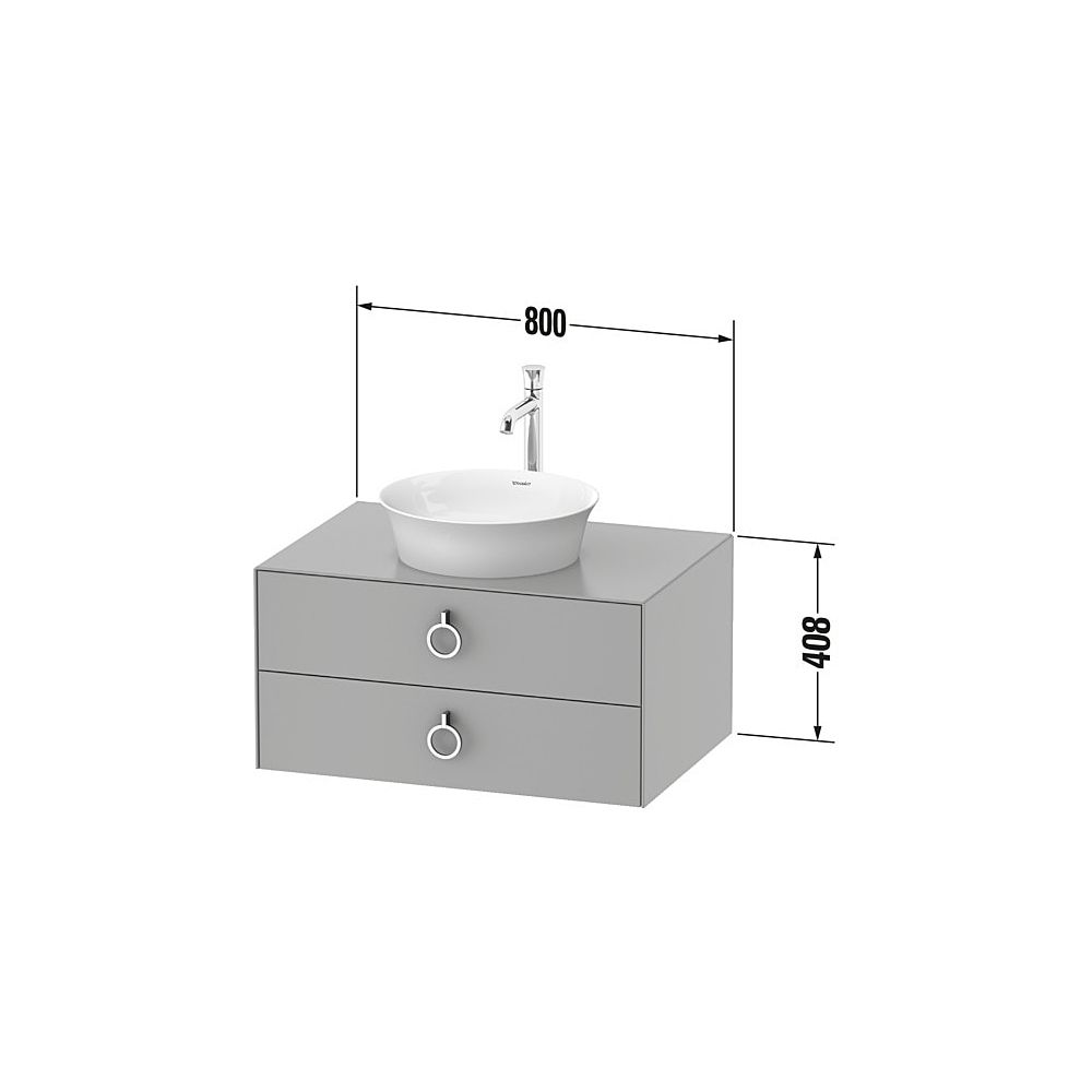Duravit White Tulip Konsolenwaschtischunterbau wandhäng. 550x800x408mm M mit K... DURAVIT-WT49900H2H20010 4063382549495 (Abb. 3)