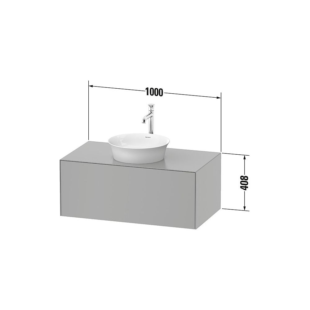 Duravit White Tulip Konsolenwaschtischunterbau wh 550x1000x408mm M mit KSP Eiche N... DURAVIT-WT49760H585 4063382116017 (Abb. 3)