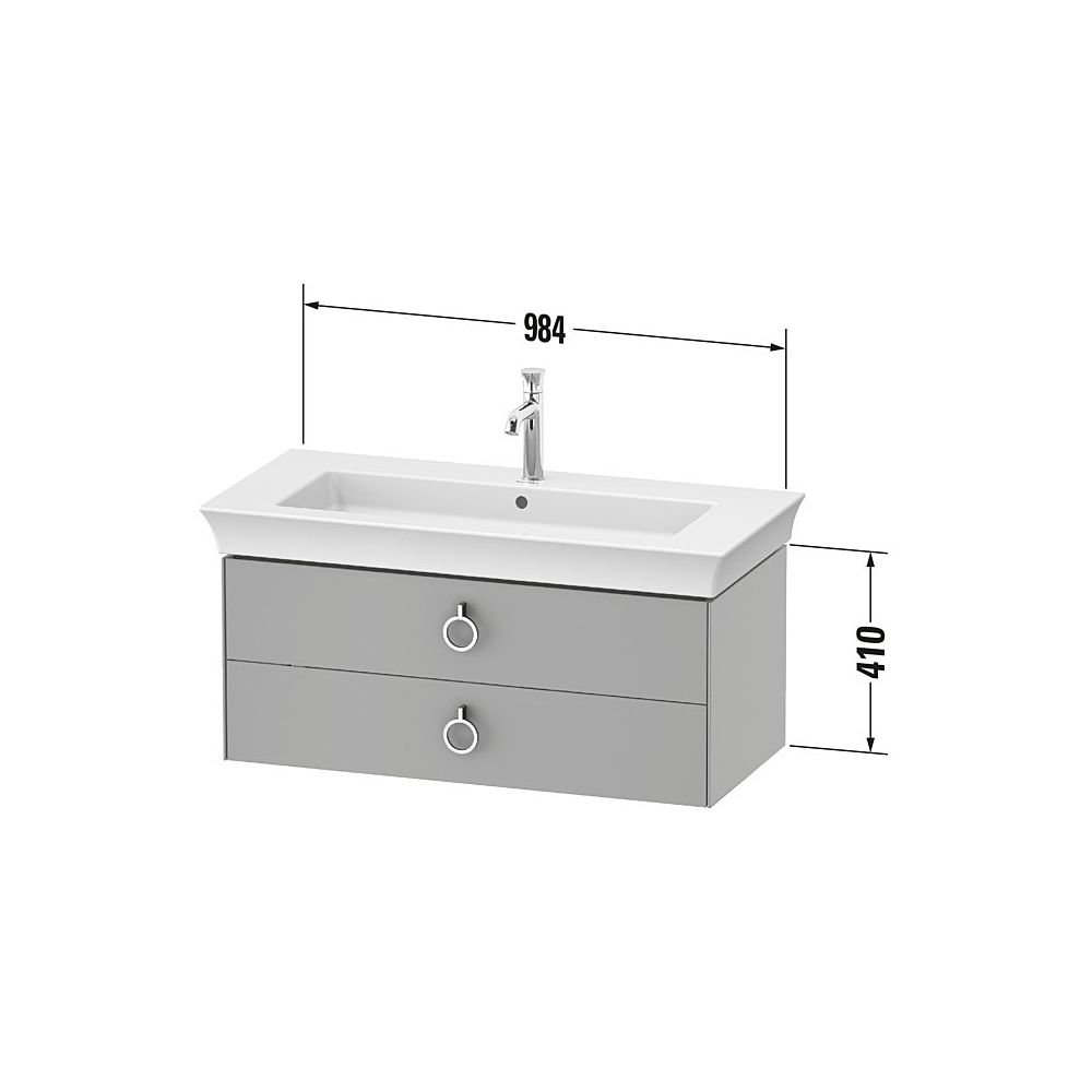 Duravit White Tulip Waschtischunterbau wandhäng. 458x984x410mm AM Nusb.Matt Graphi... DURAVIT-WT435207758 4063382114891 (Abb. 4)