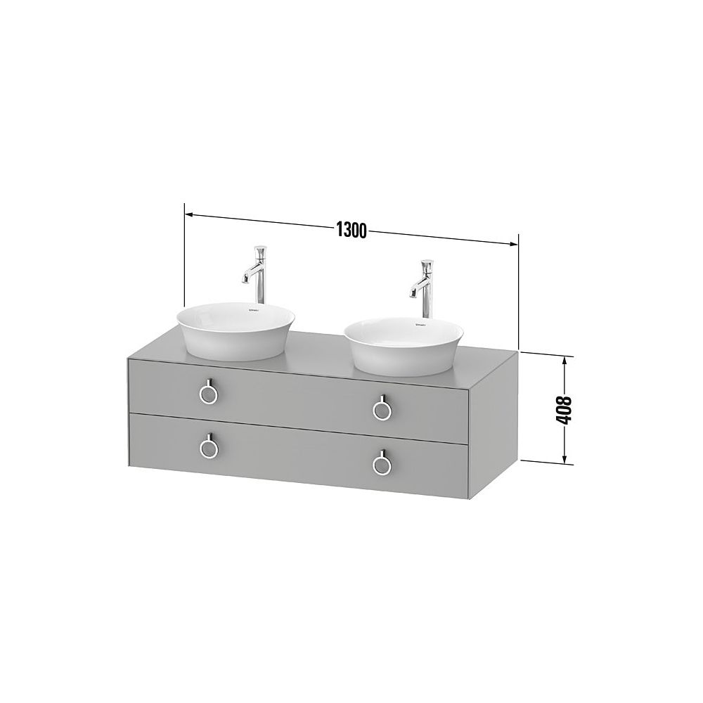 Duravit White Tulip Konsolenwaschtischunterbau wh 550x1300x408mm B/M mit KSP Eiche... DURAVIT-WT4993BH585 4063382121424 (Abb. 5)
