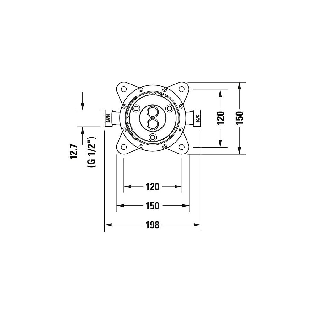 Duravit Grundkörper Unterputz bodenstehend G 1/2"... DURAVIT-GK5900003000 7612158492441 (Abb. 8)