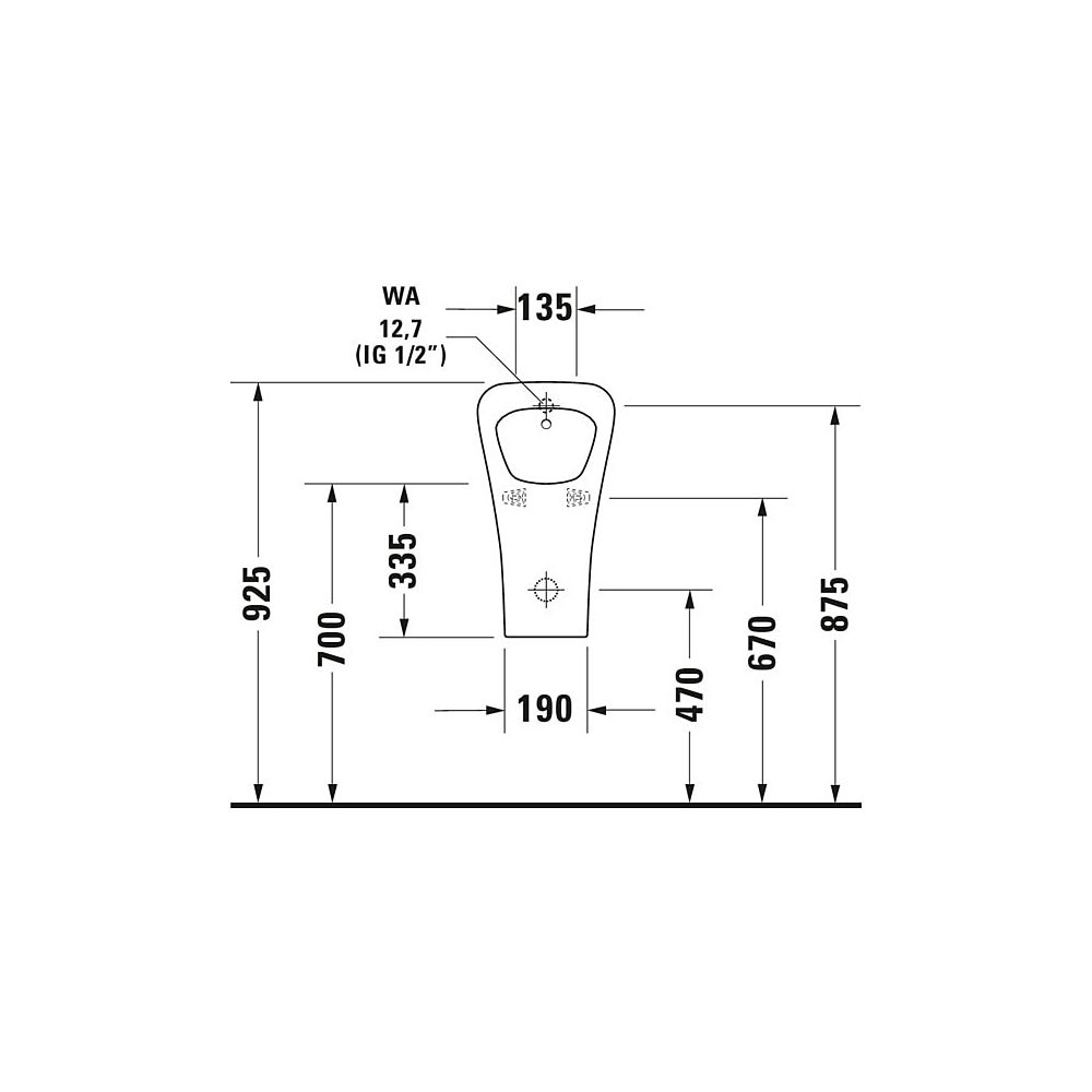 Duravit DuraStyle Urinal 340x300x560mm Weiß Hochglanz WonderGliss, Rimless, Verdrä... DURAVIT-28063000001 4021534863882 (Abb. 7)