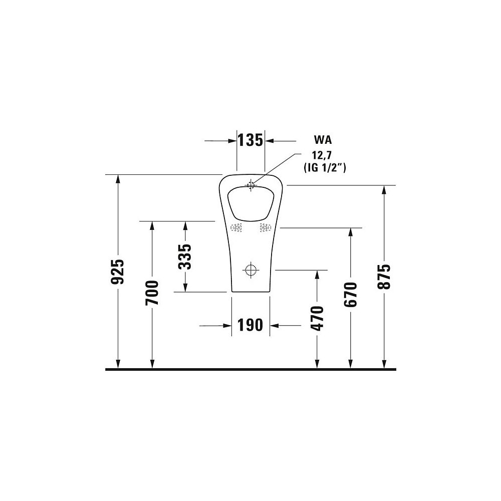Duravit DuraStyle Urinal 340x300x560mm Weiß Hochglanz WonderGliss, geschlossen, Ab... DURAVIT-28043000001 4021534863806 (Abb. 6)