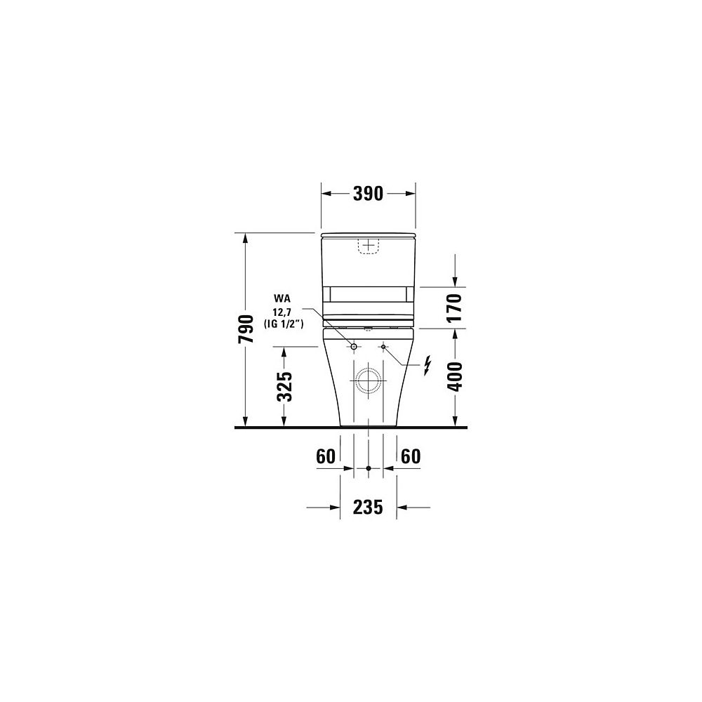 Duravit Stand WC Kombination für Dusch-WC-Sitz DuraStyle 705x390x420mm, Weiß Hochgl... DURAVIT-2156590000 4021534854576 (Abb. 5)