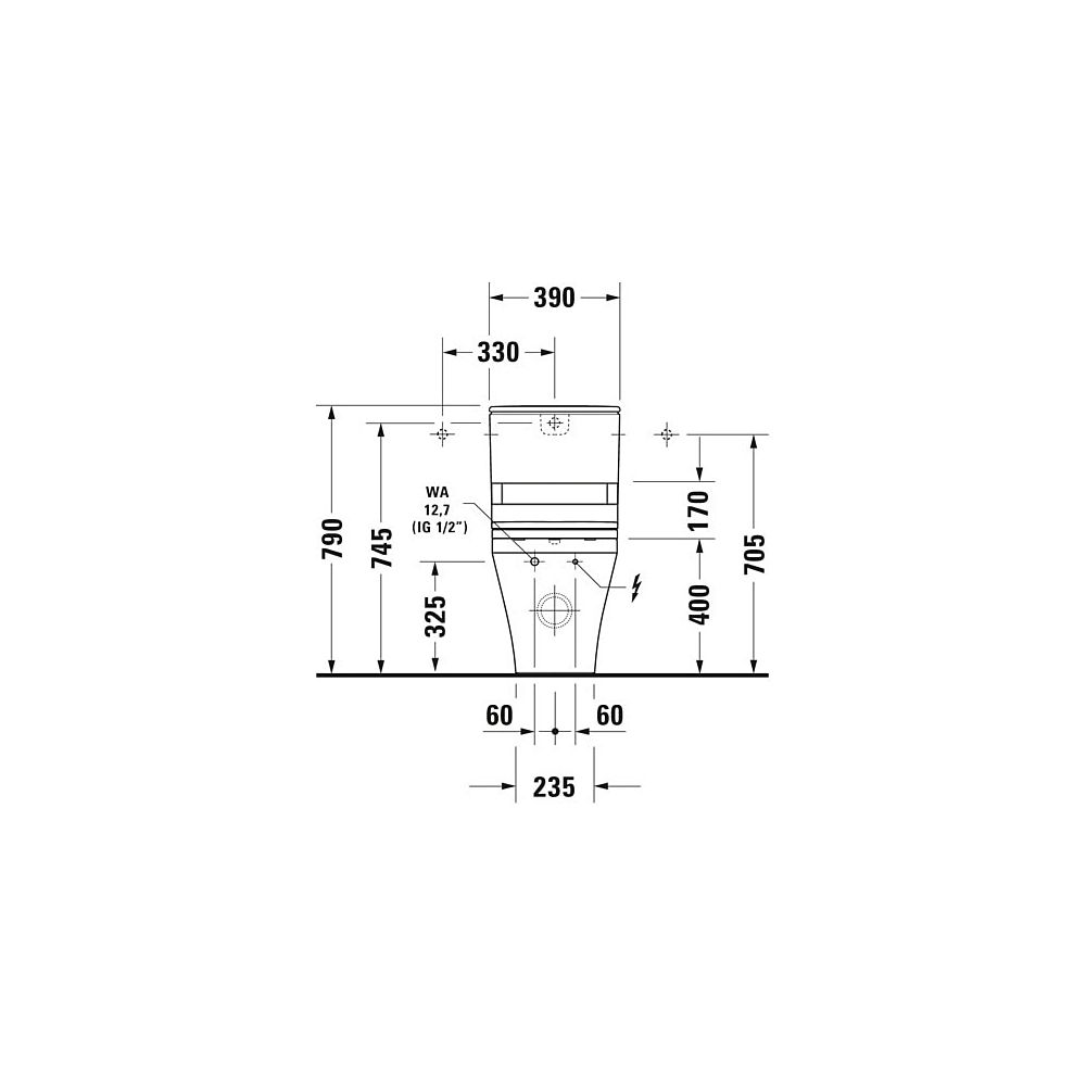 Duravit Stand WC Kombination für Dusch-WC-Sitz DuraStyle 705x390x420mm, Weiß Hochgl... DURAVIT-2156590000 4021534854576 (Abb. 8)