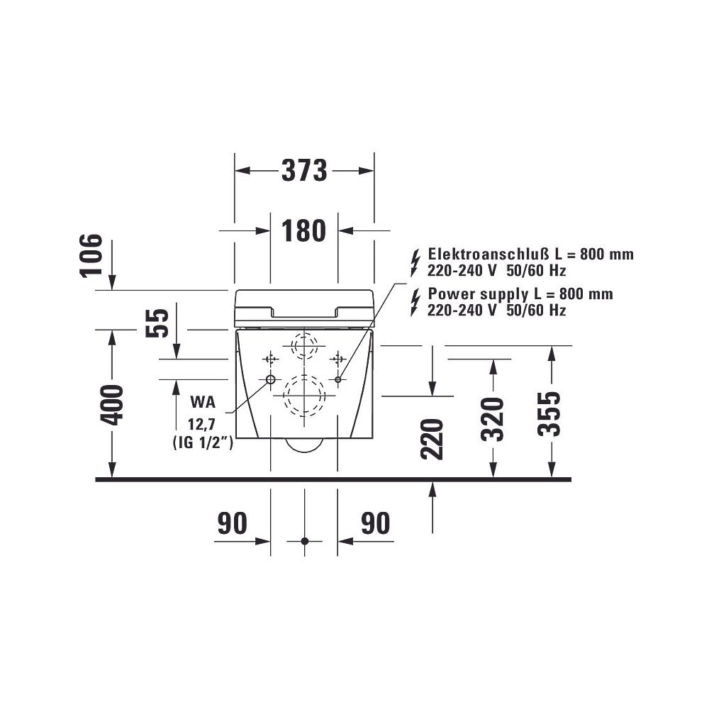 Duravit SensoWash Slim Dusch-WC 539x373mm, Weiß, Absenkautomatik, Fernbedienu... DURAVIT-611000002304300 4053424688756 (Abb. 87)