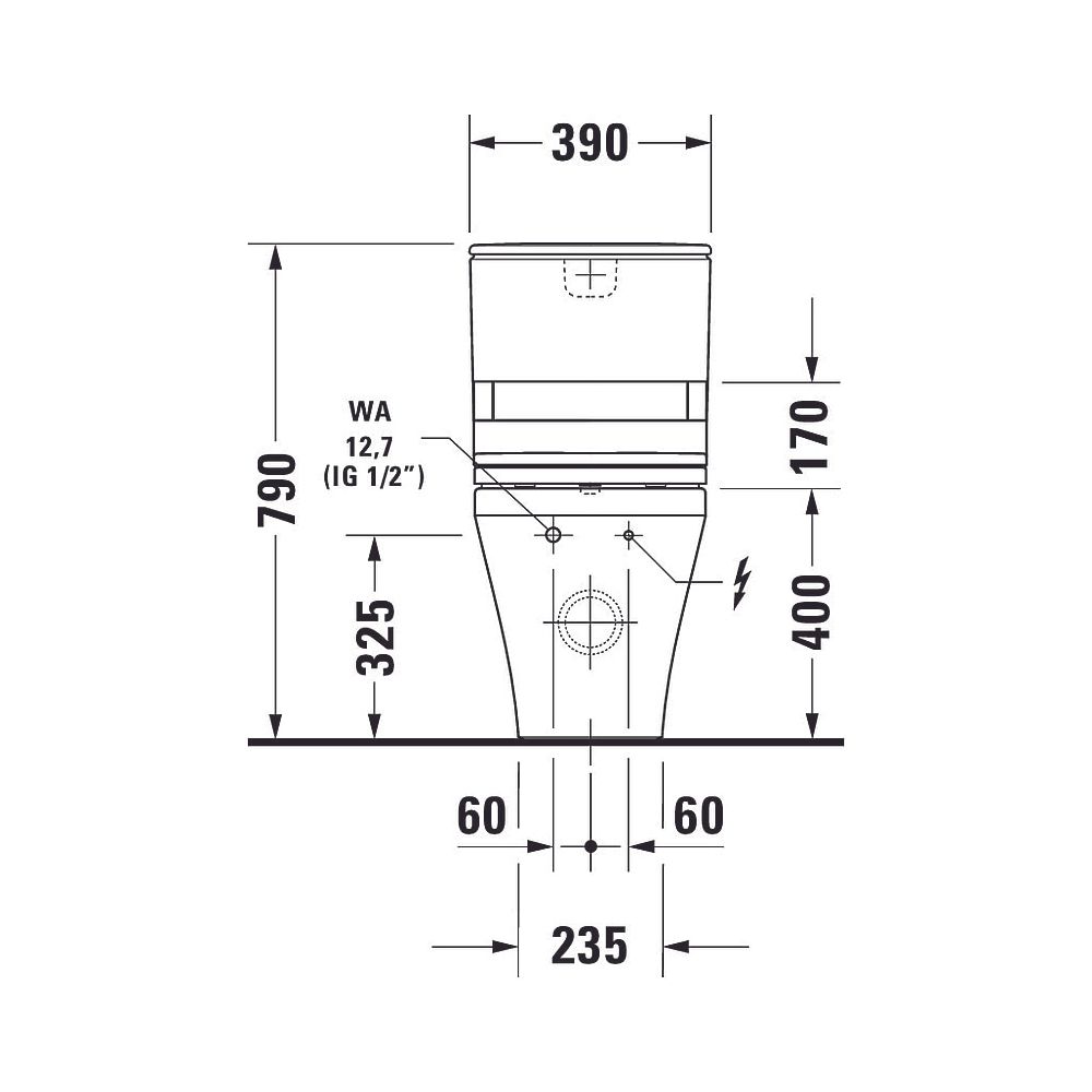 Duravit Stand WC Kombination für Dusch-WC-Sitz DuraStyle 705x390x420mm, Weiß Hochg... DURAVIT-2156590000 4021534854576 (Abb. 10)