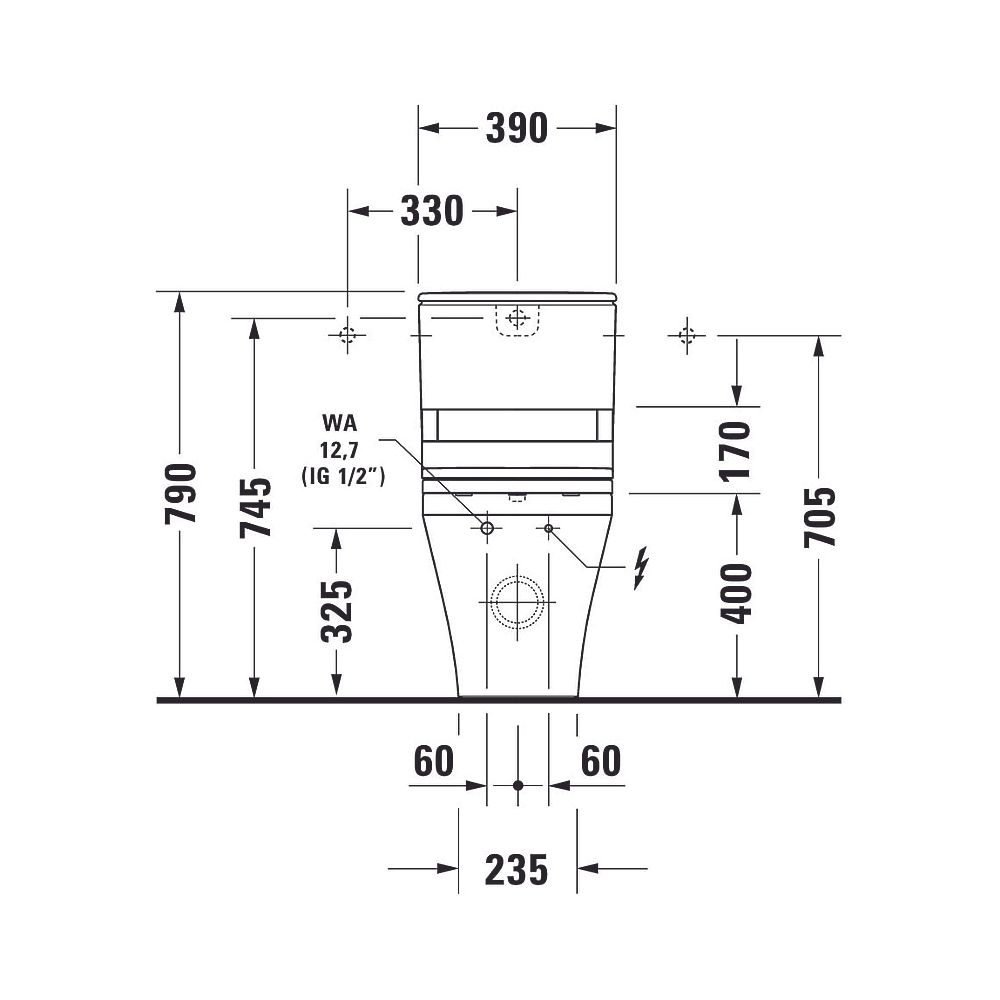 Duravit Stand WC Kombination für Dusch-WC-Sitz DuraStyle 705x390x420mm, Weiß Hochg... DURAVIT-2156590000 4021534854576 (Abb. 13)