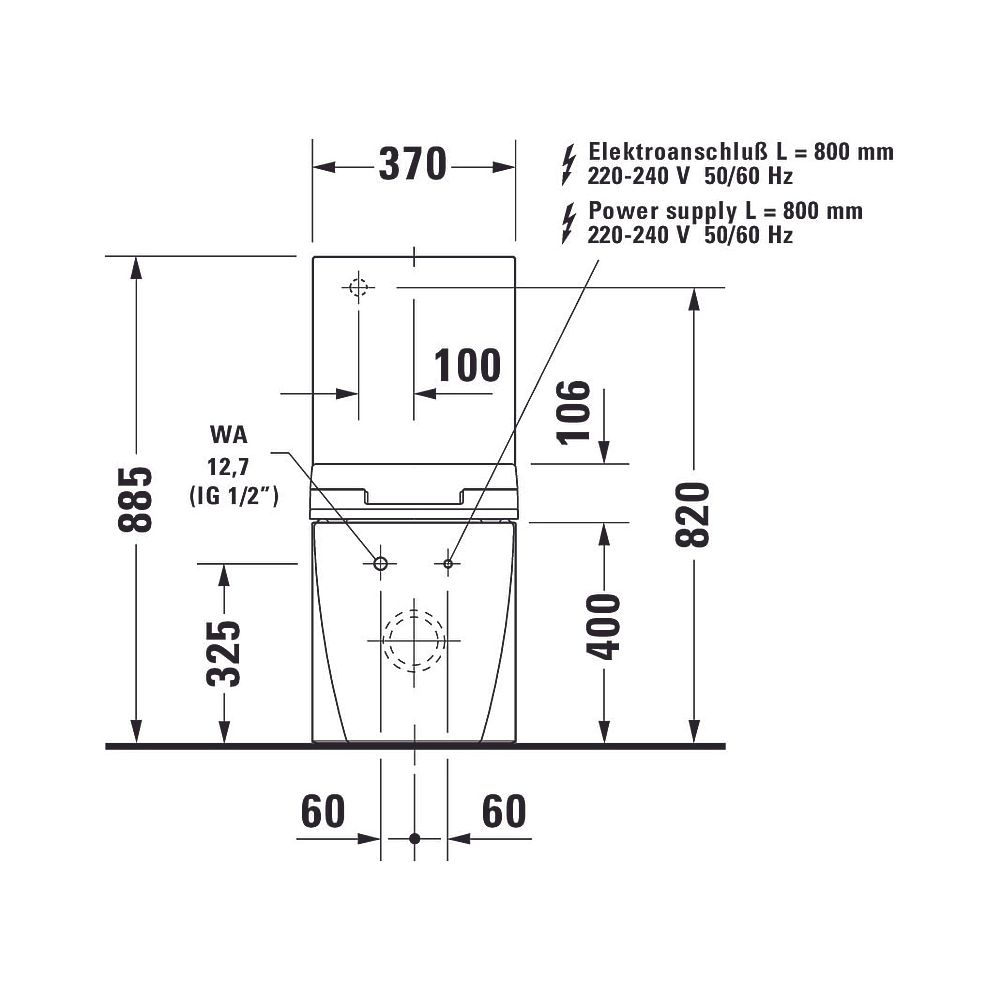 Duravit SensoWash Slim Dusch-WC 539x373mm, Weiß, Absenkautomatik, Fernbedienu... DURAVIT-611000002304300 4053424688756 (Abb. 89)