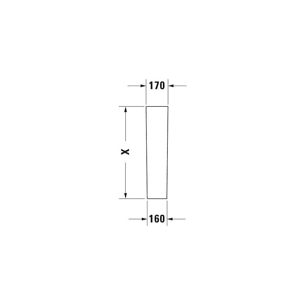 Duravit No.1 Standsäule aus Keramik 190x170x720mm, Weiß Hochglanz, bodenstehend, fü... DURAVIT-0858440000 4063382182562 (Abb. 8)