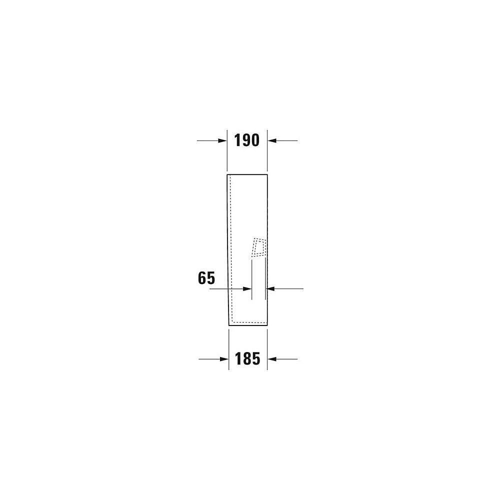 Duravit No.1 Standsäule aus Keramik 190x170x720mm, Weiß Hochglanz, bodenstehend, fü... DURAVIT-0858440000 4063382182562 (Abb. 9)