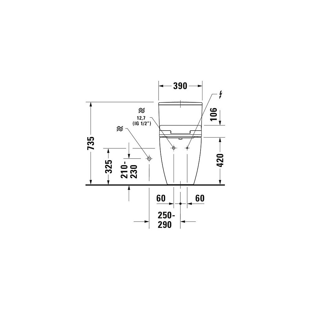 Duravit SensoWash Slim Dusch-WC 539x373mm, Weiß, Absenkautomatik, Fernbedienu... DURAVIT-611000002304300 4053424688756 (Abb. 91)