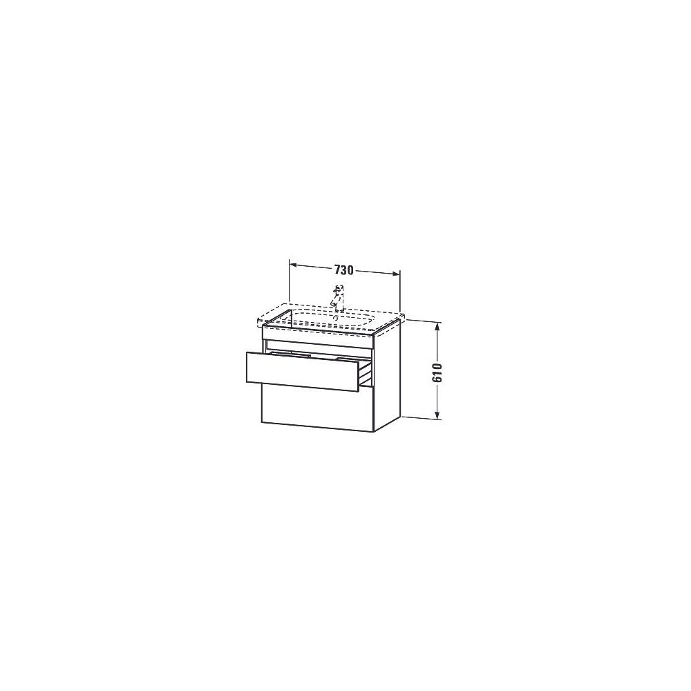 Duravit DuraStyle Waschtischunterbau wandhäng. 368x730x610mm, Compact, Mattweiß, G... DURAVIT-DS649901818 4053424045917 (Abb. 2)